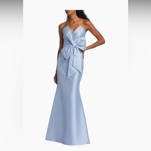Badgley Mischka Strapless Light Blue Dress